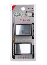 Cosmor Rectangle Blind Spot Mirror, 50mm, 2 Pieces, Black