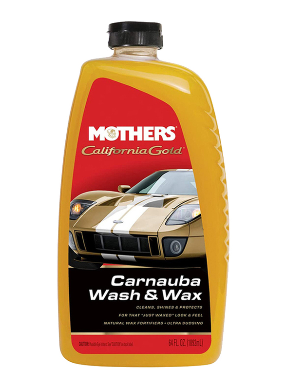 Mothers 64oz California Gold Carnauba Wash & Wax, Yellow