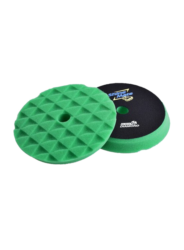Shine Mate 6-inch Black Diamond Hard Foam Pad, Green