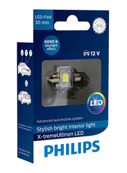 Philips LED Festoon 30mm 6000K X-tremeUltinon Interior Light, 12V, 1 Piece