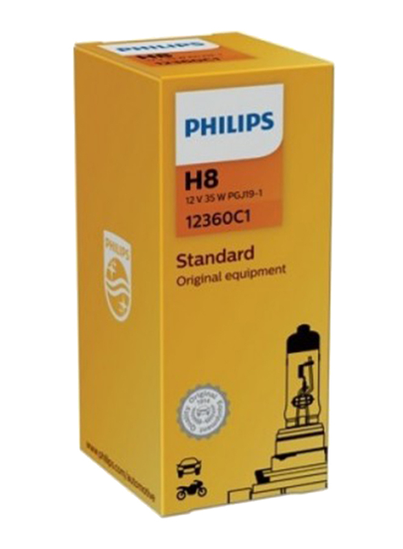 Philips H8 Standard Headlight Bulb, 35W, 12V, 1 Piece