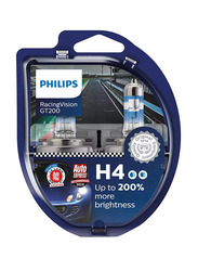 Philips GT200 H4 Racing Vision Headlight Bulb Set, 60/55W, 12V, 1 Pair