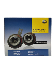 Hella S90 Strong Tone Disk Horn Set, 12V, 1 Pair