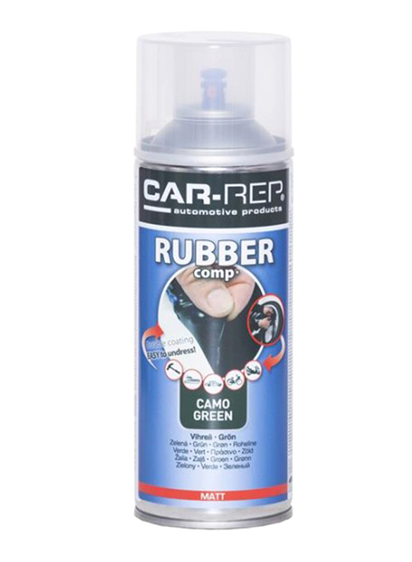 Car-Rep 400ml Rubber Comp Rubberized Spray, Green Matte