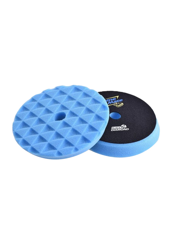 Shine Mate 6-inch Black Diamond Polishing Foam Pad, Medium, Blue