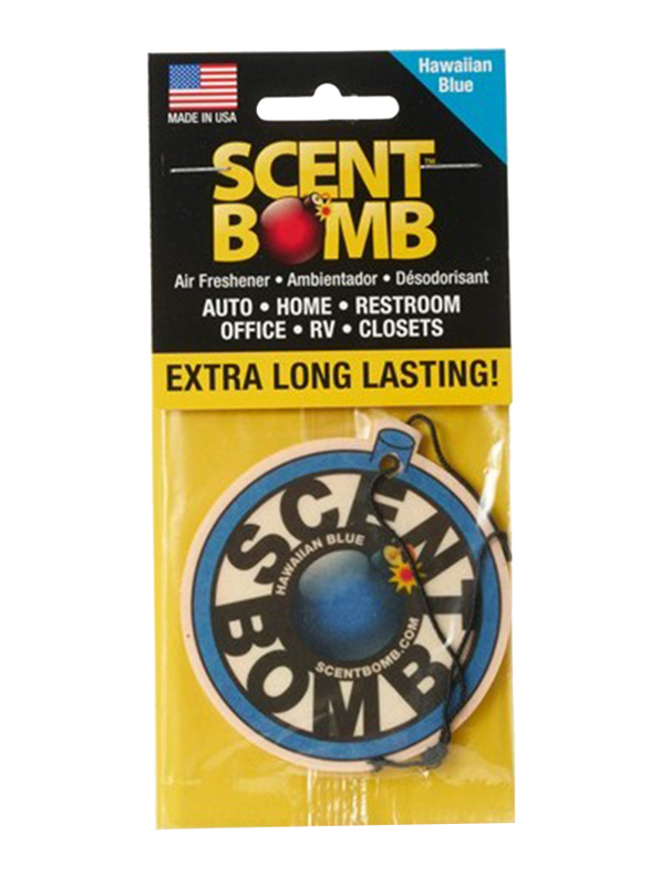 Scent Bomb 2-Piece Hanging Circle Air Fresheners, Hawaiian Blue