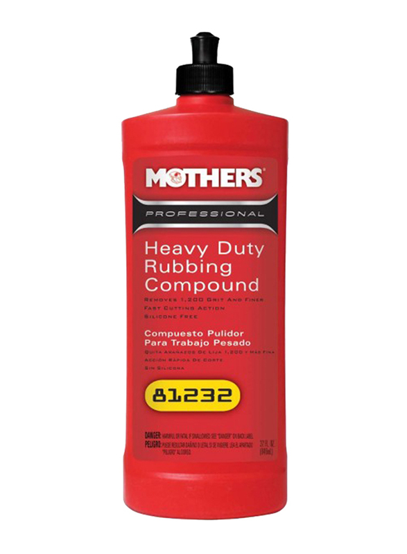Mothers 32oz Professional Heavy Duty Rubbing Compound, 81232, Red