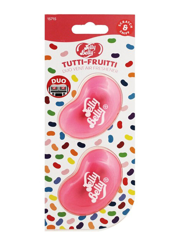 

Jelly Belly 2-Piece Duo Vent Fragrance Air Freshener, Tutti Fruitti