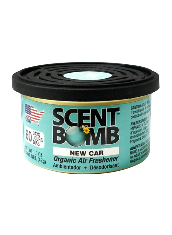 Scent Bomb 42gm Organic Can Air Freshener, New Car