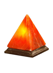 Himalayan Aura Pyramid Salt Table Lamp by Photon, Brown/Orange