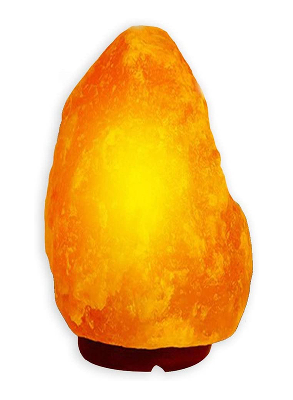 Himalayan 7-9kg Aura Natural Shape Salt Table Lamp by Photon, Brown/Orange