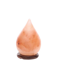 Himalayan Aura Tear Drop Pink Salt Table Lamp by Photon, Brown/Orange