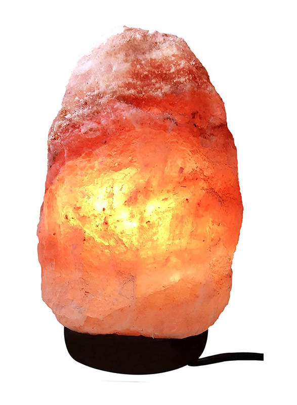 Himalayan 5-7kg Aura Natural Shape Salt Table Lamp by Photon, Brown/Orange