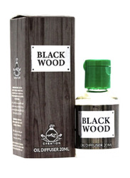 A to Z Creation Black Wood Diffuser/Essential Oil, 20ml, Black