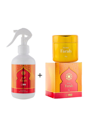 Hamidi Luxurious Bundle Offer Home Fragrance Gift Set, Farah 300ml Air Freshener + 40g Bakhoor
