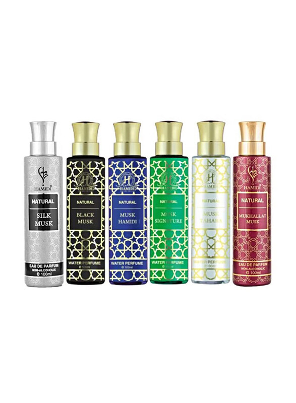 

Hamidi 6-Piece Natural Non Alcoholic Set Unisex, 100ml EDP Perfume