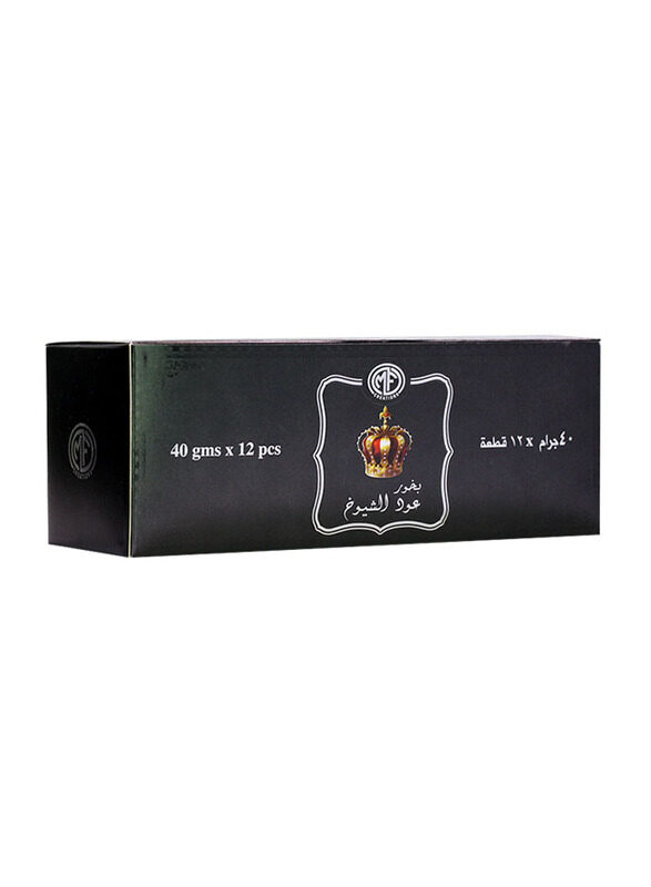 

MFCreations Bakhoor Dinar Incense, 12 Pieces x 40gm, Black