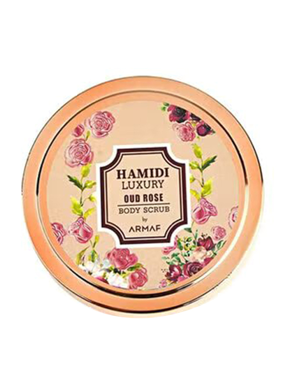 Hamidi 2 Piece Luxury Oud Rose Personal Care Set, 350ml Hand Wash + 250ml Body Scrub