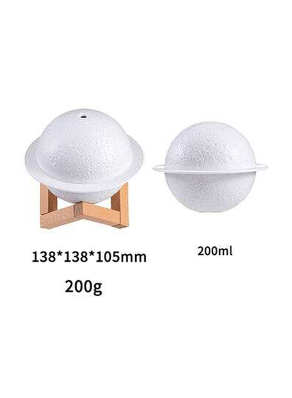 Toshionics 8W USB 3D Planet Air Portable Humidifier, 200ml, 112704-1-13.5, White
