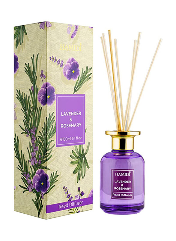 

Generic Hamidi Lavender & Rosemary Reed Diffuser, 150ml, Purple