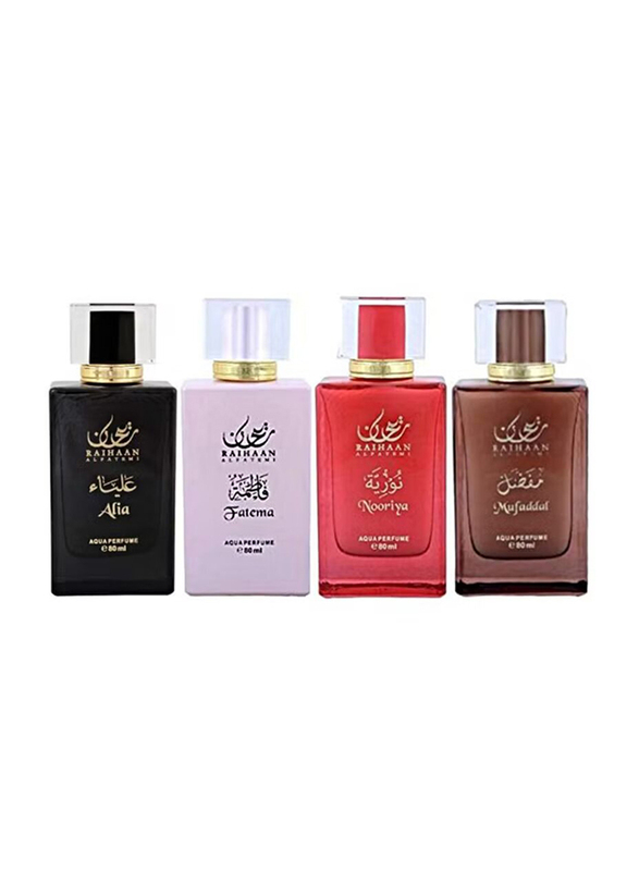 Raihaan Alfatemi 4-Piece Water Non Alcoholic Set Unisex, 80ml EDP