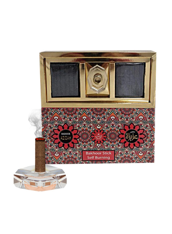 

A to Z Creation Azizah Luxury Oud Self Burning Bakhoor Sticks, 12 Pieces, Black