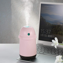 YLCS Snowman Shape Ultrasonic Aromatherapy Air Atomizing Humidifier, 280ml, Pink