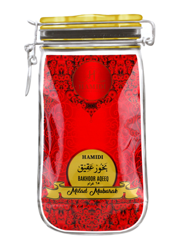 Hamidi Bakhoor Aqeeq Milad Mubarak Home Fragrance, 65gm, Red