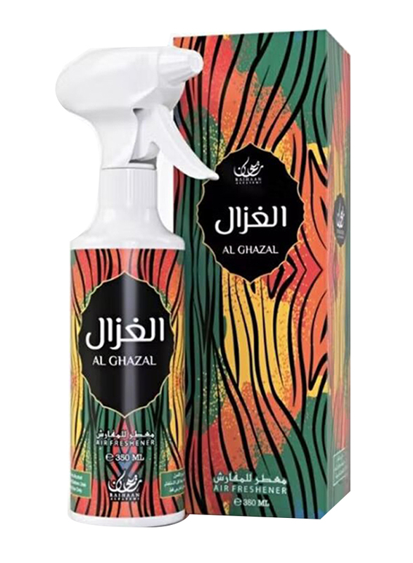 Raihaan Alfatemi 2-Piece Al Ghazal Gift Set, 350ml Air Freshener + 70g Bakhoor