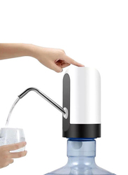 Rechargeable Wireless Auto Electric Drinking Water Bottled Pump Dispenser, SSS1029, White/Black