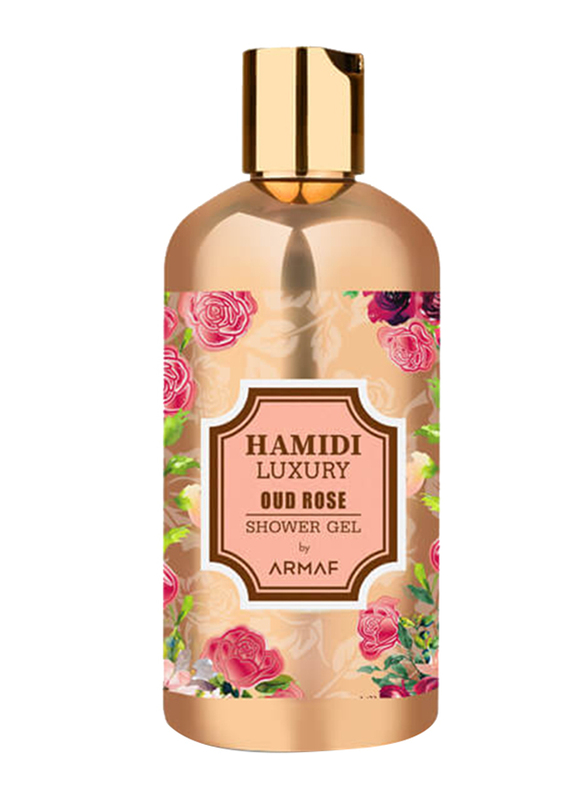 Hamidi Luxury Oud Rose Shower Gel, Pink, 500ml