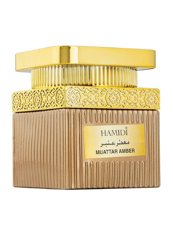 Hamidi 50g Natural Amber Premium Luxury Oriental Oud Muattar, Gold