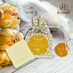 Hamidi Luxury Arabian Secret Pure Camel Milk Amber Musk Soap, Yellow, 115gm