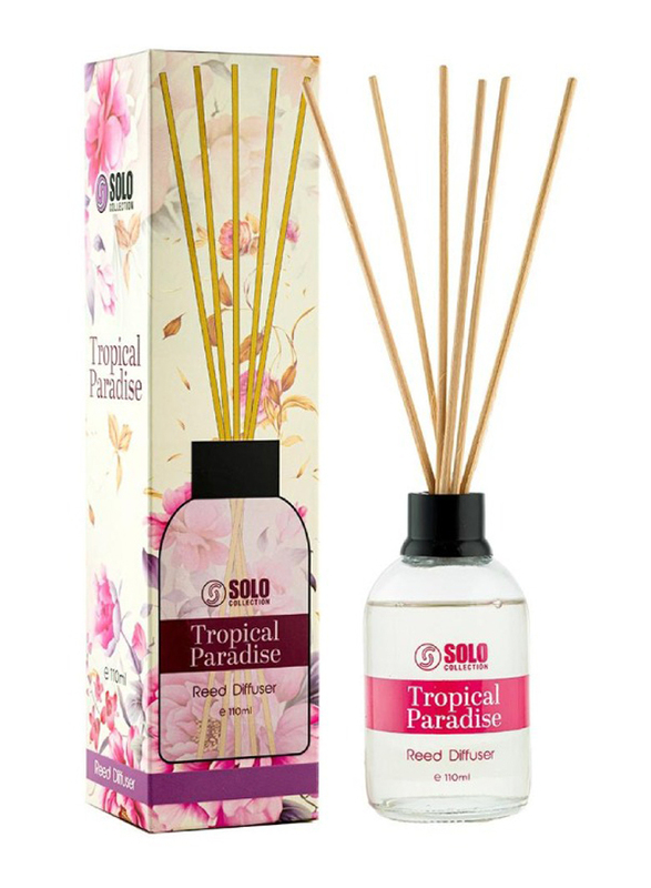 Hamidi 110ml Luxury Home Fragrance Tropical Paradise Fragrant Reed Diffuser Scented Stick Set, Assorted