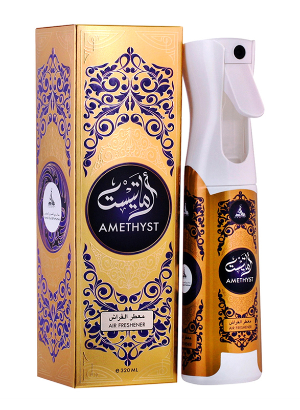 Hamidi Amethyst Air Freshener, 320ml, White/Gold