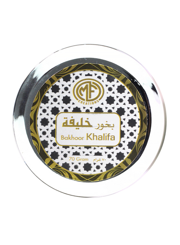 Mfcreations Bakhoor Khalifa Home Fragrance, 70gm, White
