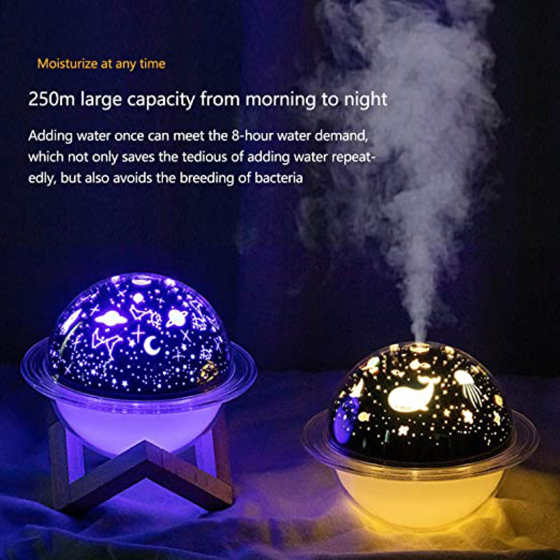 Underwater World Planet Light Humidifier with LED Night Lights & USB Light, Multicolour