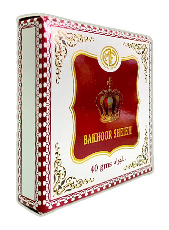 MFCreations Bakhoor Sheikh Incense, 12 Pieces x 40gm, Red