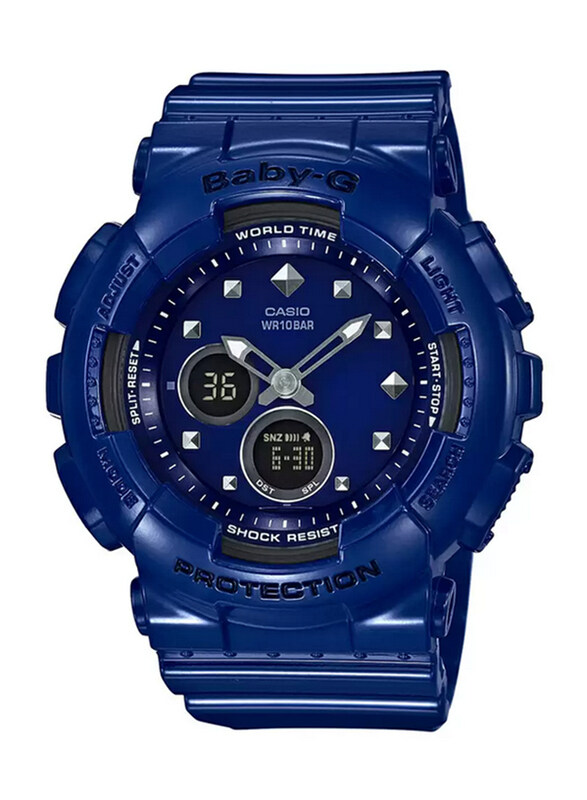 

Casio Baby-G Analog/Digital Watch for Women with Resin Band and Water Resistant, BA-125-2A, Blue-Blue