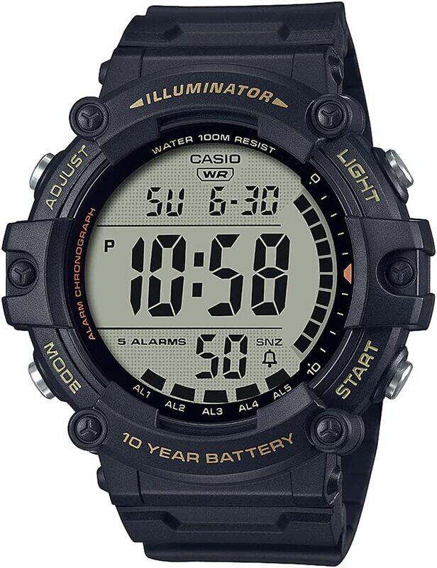 

Casio Digital Youth Watch Men with Resin Band, Water Resistant, E-1500WHX-1AVDF (D275), Black