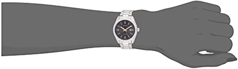 Casio 2-Piece Analog Watch with Stainless Steel Band, Water Resistant, Mtp/Ltp-1302D-1A2, Silver-Black