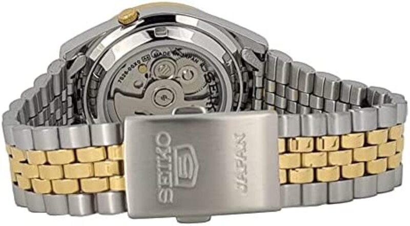 Seiko Analog Watch for Men with Stainless Steel Band, Water Resistant, SNKC38J1, Multicolour-Silver