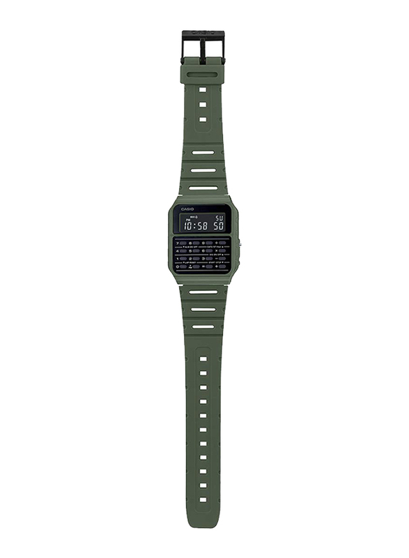 Casio Vintage Youth Digital Quartz Unisex Watch with Resin Band, Water Resistant, CA-53WF-3BDF, Green-Black