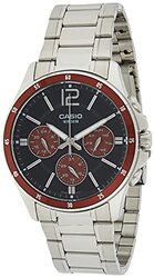 Casio Analog Watch for Men with Stainless Steel Band, MTP-1374D-5AVDF (A951), Silver-Black