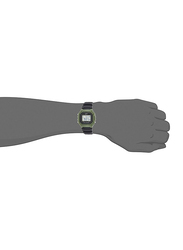 Casio Quartz Digital Watch for Men with Resin Strap, Water Resistant, W-218H-3AVDF, Black-Green