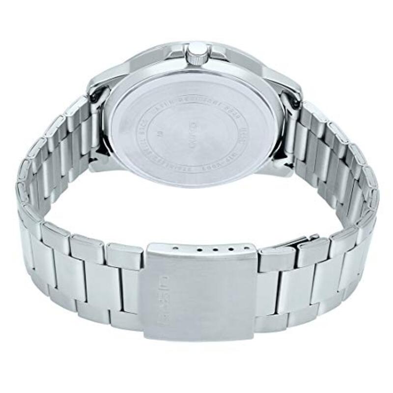 Casio Analog Watch for Men with Stainless Steel Band, MTP-VD01D-2BVUDF (A1363), Silver-Blue