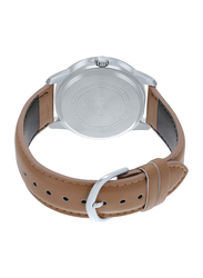 Casio Analog Quartz Watch for Men with Leather Artificial Band, Splash Resistant, MTP-V004L-1B2UDF (A1743), Brown-Black