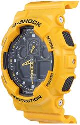 Casio Analog/Digital Watch for Men with Resin Band, GA-100A-9ADR, Yellow-Black