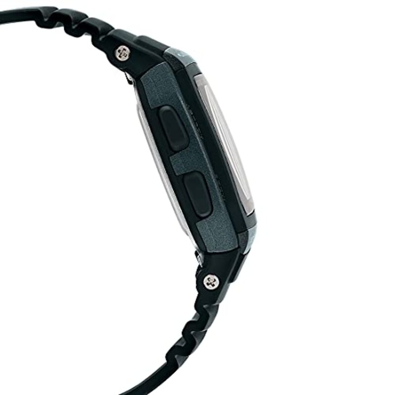 Casio Digital Watch for Men with Resin Band, W-96H-1BVDF, Black-Black