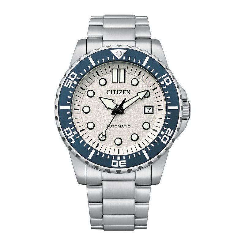 

Citizen Analog Watch for Men with Stainless Steel Band, Water Resistant, NJ0171-81A, White-Silver
